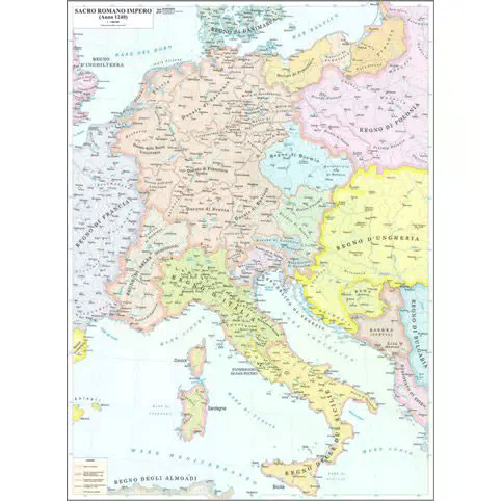 BELLETTI CARTINA STORICA SACRO ROMANO IMPERO