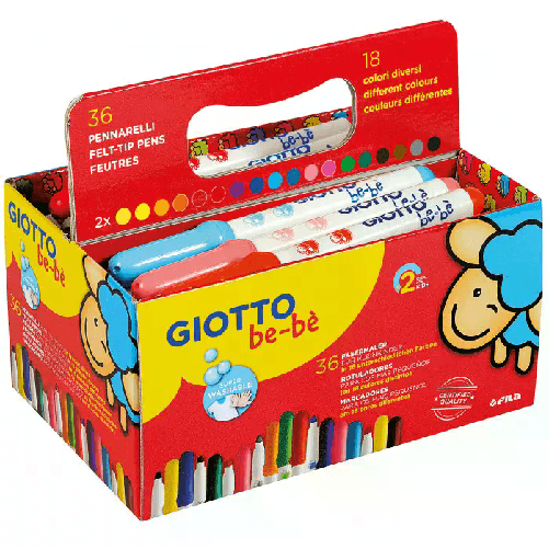 FILA                                                          Giotto Bebè Superpennarelli – Schoolpack 36 Pennarelli in 18 Colori