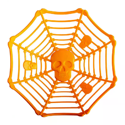CARNIVAL TOYS                                                Cestino Arancione Con Teschio 26cm