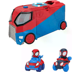 REI TOYS Spidey Amazing Friends Base Mobile con Luci, Suoni e 2 Veicoli