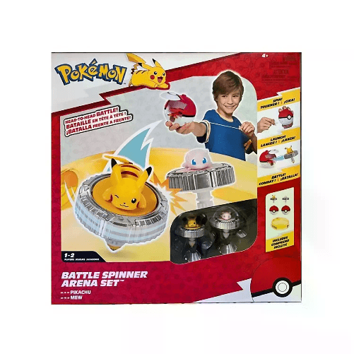 JAZWARES Pokemon Arena di Combattimento con Trottola e 2 Personaggi