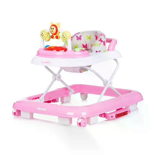 CHIPOLINO Girello Musicale 4 In 1 Baby Walker Friends Rosa