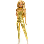 MATTEL                                                        Barbie - Bambola Fashionistas n. 222 Tuta Dorata HRH19