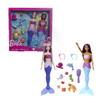 MATTEL                                                        Set 2 Barbie Sirene con 10+ Accessori e Amici Marini - HRG71