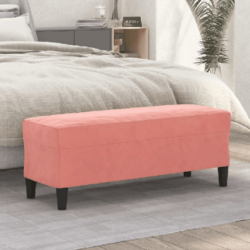 VidaXL Panca rosa 100x35x41 cm in Velluto