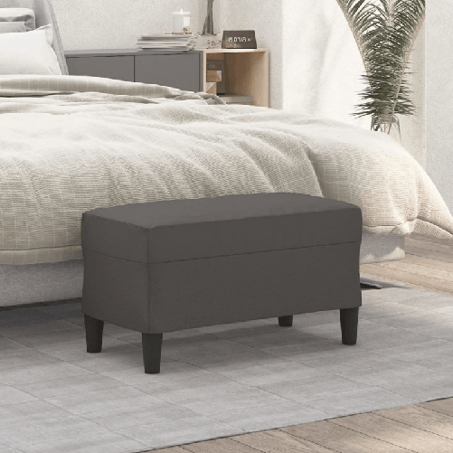 VidaXL Panca Grigia 70x35x41 cm in Similpelle