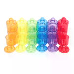 GIODICART                                                     Vasi Traslucidi Impilabili con Coperchio - 18 Pezzi (Diametro 4,2 cm)