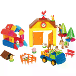 BATTAT Costruzioni Bristle Blocks Set Fattoria 65 Elementi