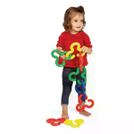 EDUSHAPE                                                      Costruzioni Trio, Maglie triple sensoriali grandi , 16 elementi
