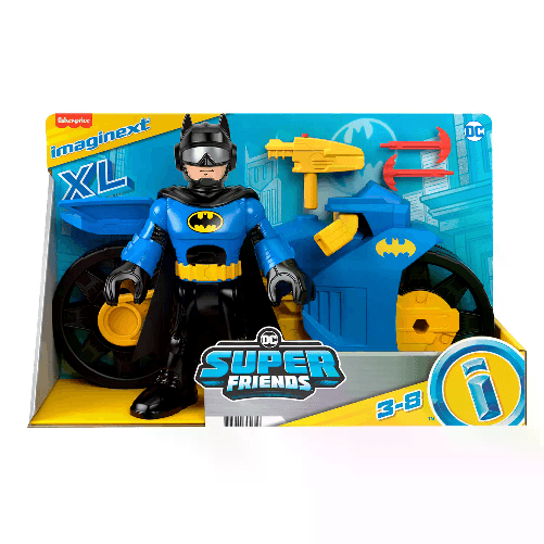 FISHER PRICE                                                  Imaginext DC Super Friends Batmoto XL e Batman Lancia Proiettili