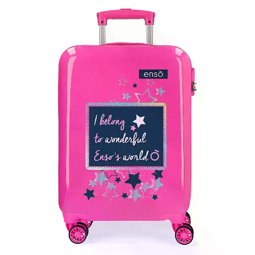 JOUMMA BAGS                                                   Trolley Abs 55cm. 4 Ruote Enso Make a Wish Fucsia