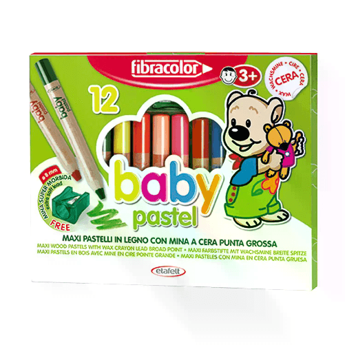 FIBRACOLOR                                                    Pastelloni Colorati Fibracolor Baby - 12 Pastelloni