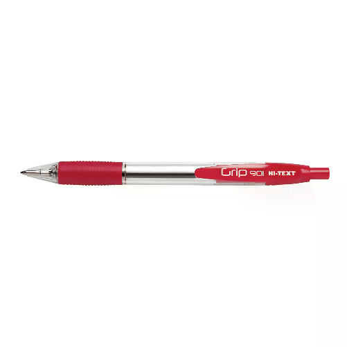 ETAFELT Penna a Scatto Hi-Text Grip 12 Pezzi Rosso