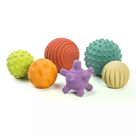 MINILAND                                                      Palline Sensoriali in Gomma Naturale – 6 Pezzi
