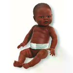 THE DOLL FACTOR Bambolotto Piccola Cm. 34 Africana Senza Capelli