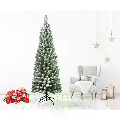 FLORA                                                         Albero di Natale Silvestre Floccato cm. 210