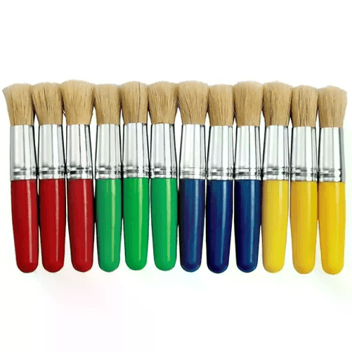 GIODICART                                                     Set 12 Pennellotti Colorati per Piccoli Artisti