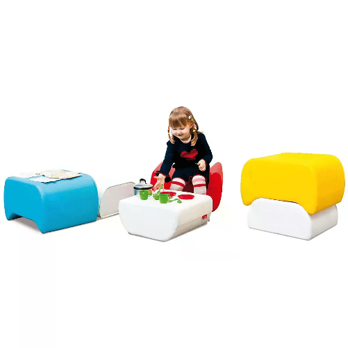 NOWA SZKOLA Sedute Morbidi Funghetti Set 4 Pezzi - Scuola dell'Infanzia