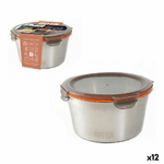 Quttin Porta pranzo Ermetico Quttin Rotonda Acciaio 1L (12 Unità)