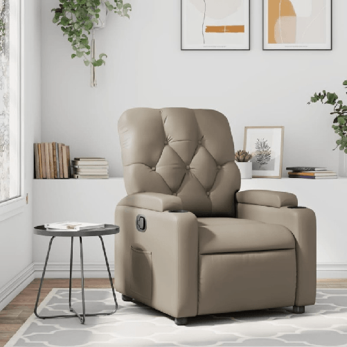 VidaXL Poltrona Reclinabile Cappuccino in Similpelle