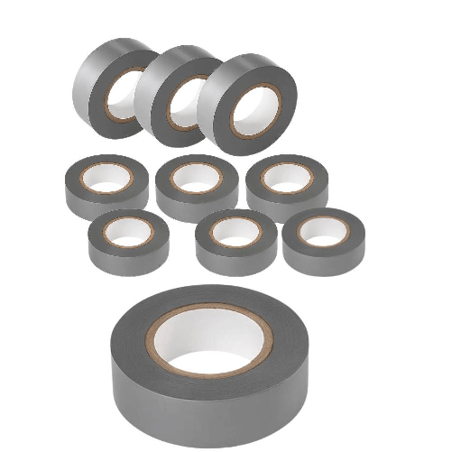 DIMELITALIA  Kit nastro isolante in pvc autoestinguente multicolore per impianti sicuri *** colore grigio