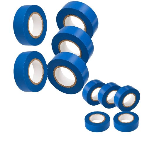 DIMELITALIA  Kit nastro isolante in pvc autoestinguente multicolore per impianti sicuri *** colore blu
