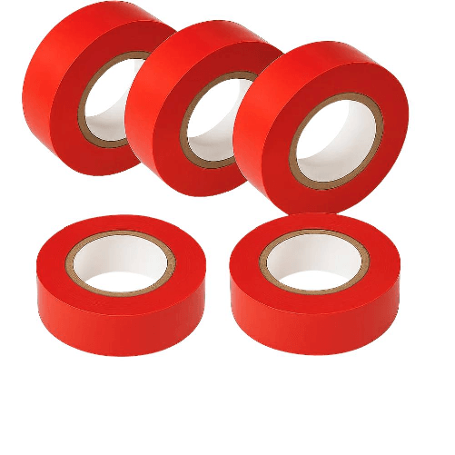 DIMELITALIA  Kit nastro isolante in pvc autoestinguente multicolore per impianti sicuri *** colore rosso