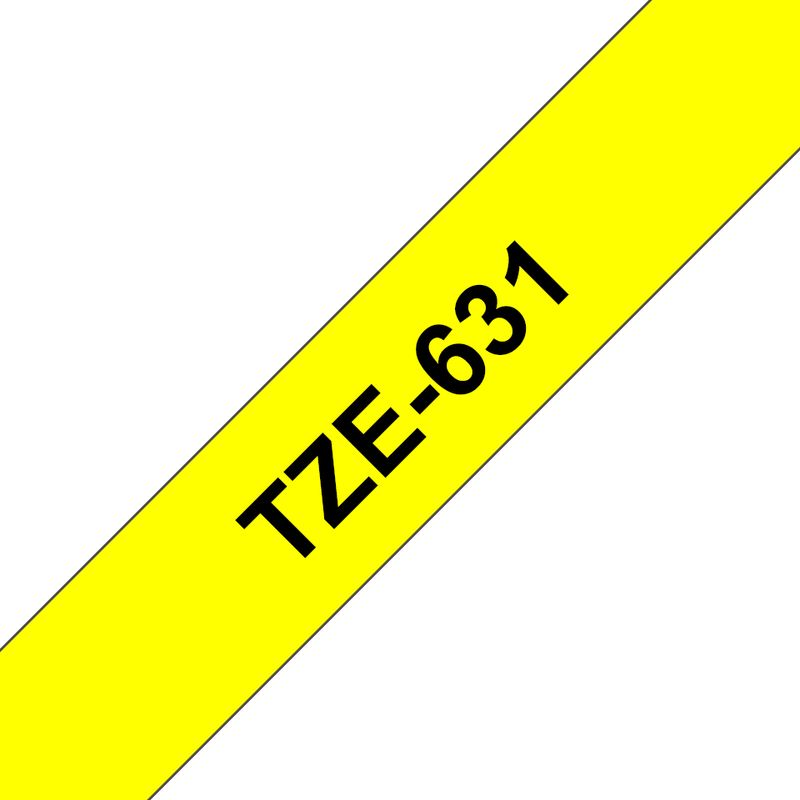 Brother-Gloss-Laminated-Labelling-Tape---12mm-Black-Yellow-nastro-per-etichettatrice-TZ