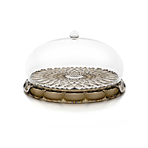 GUZZINI PIATTO TORTA con CAMPANA Vanity 30cm sMOKE