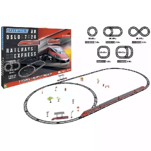 GLOBO TRENO B/O CON PISTA 50 PEZZI