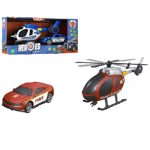GLOBO ELICOTTERO SOCCORSO CON AUTO POLIZIA/POMPIERI VENDITA UNITARIA SOGGETTO CASUALE