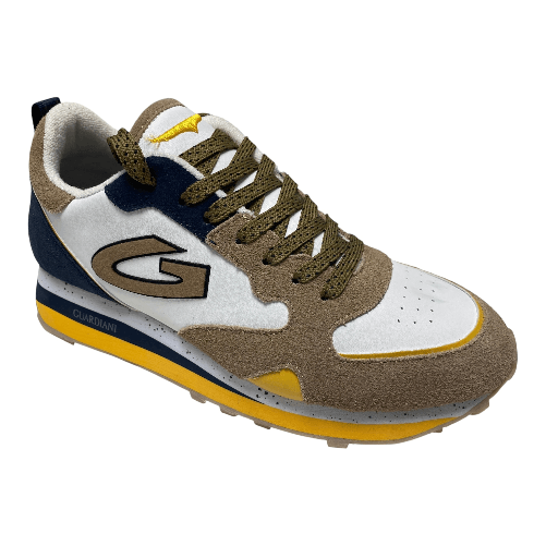 GUARDIANI SCARPE SNEAKERS UOMO GUARDIANI WEN 0400 AGM040012 PELLE BEIGE ORIGINALE PE