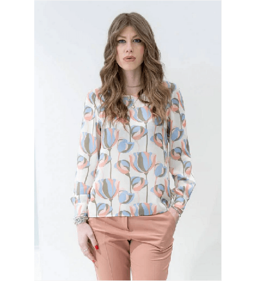 DIANA GALLESI CAMICIA BLUSA MAGLIA DONNA DIANA GALLESI 2364R002875N 41B BIANCO ORIGINAL PE2025