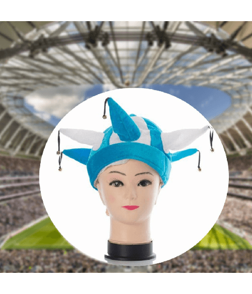 TrAdE Shop Traesio  Cappello Jolly Con Campanelli Azzurro Napoli Scudetto Tifo Festa Tifosi Mondiali -