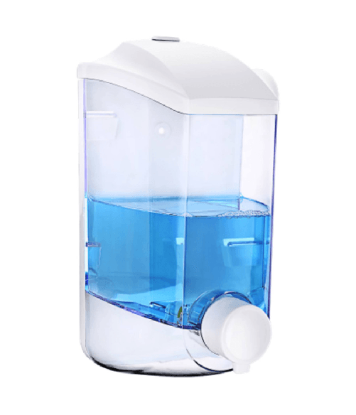 TrAdE Shop Traesio  Dispenser Sapone Liquido A Parete Contenitore Liquidi Casa Negozio Bagno 1000 Ml -