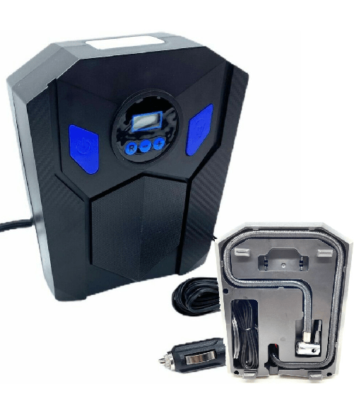TrAdE Shop Traesio  Compressore Digitale Aria Portatile Con Pompa Per Pneumatici Auto Moto Bici Pump -