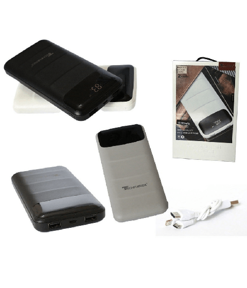 TrAdE Shop Traesio Batteria Esterna Power Bank 15000mah Led Caricabatterie Usb 5v 2.1a Type C -