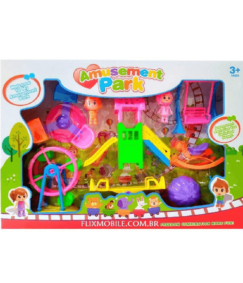 TrAdE Shop Traesio Luna Park Giostre Giostra Personaggi Altalena Scivolo Giocattolo Gioco Bambina -