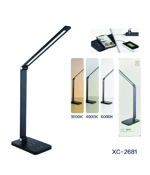 Wisdom Lampada Da Tavolo Led Da Scrivania Con Ricarica Wireless Per Cellulari Xc-2681 -
