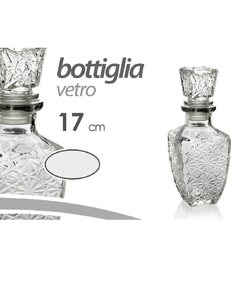 Kaela 6pz Bottiglia Whisky Liquori Bottiglietta Vetro Tappo Ermetico 250ml 17cm 773099 -