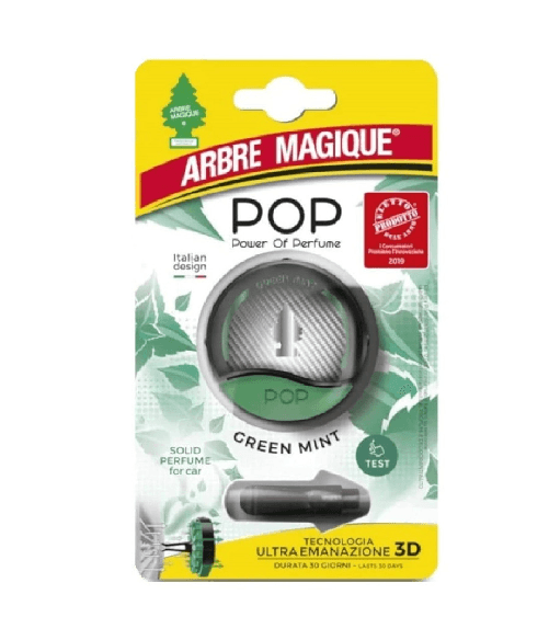TrAdE Shop Traesio  Arbre Magique Pop Profumatore Deodorante Auto Profumazione Green Mint Menta Verde -