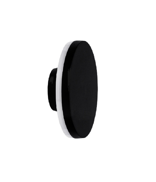 Wisdom Applique Esterno 12w Nera Tonda Slim Ip65 Alluminio Luce Naturale 4000k Xc-9286 -