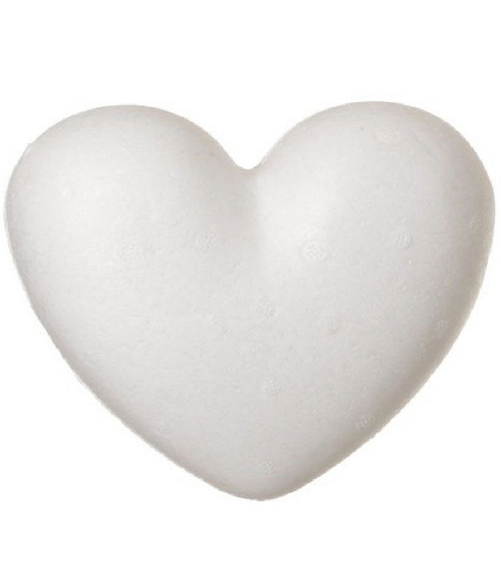 TrAdE Shop Traesio  Set 6pz Cuori Cuore In Polistirolo 10 Cm Decoupage Decorare San Valentino 198917 -
