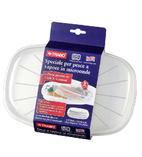 Trabo fish steamer pesciera bassa per cottura a vapore , per pesce, verdure ecc