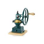Tre spade macina caffè a volano color verde, in metallo e legno, qualità extra