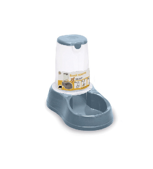 Stefanplast break reserve cibo con piedini antiscivolo 1,5 lt blu acciaio
