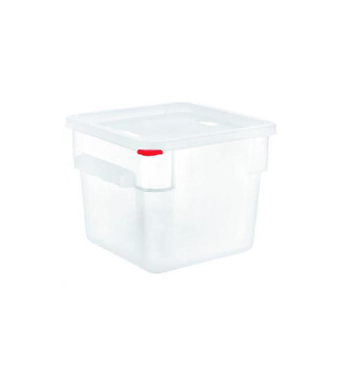 Araven contenitore 6 lt quadrato in plastica con coperchio, senza bpa