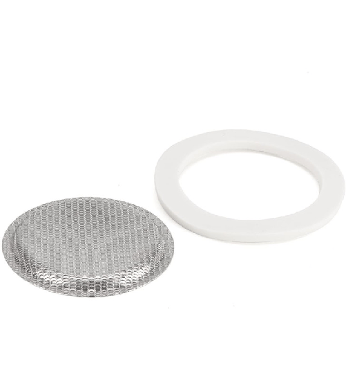 Bialetti set guarnizione + filtro originale in silicone caffettiera cappuccino 2 tz mukka maculata