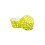 Decora confezione 12 pirottini a pois verde