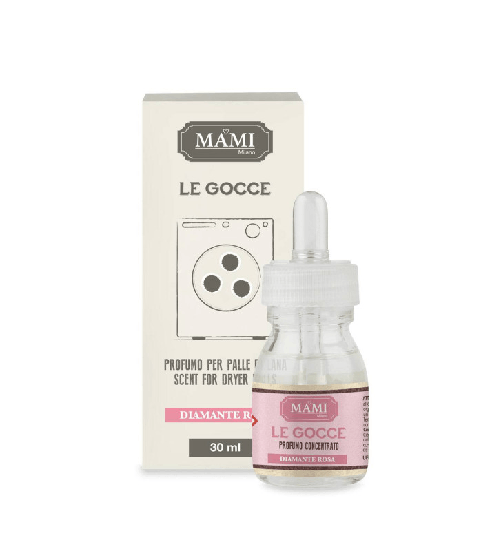 Mami milano diamante rosa, le gocce 30 ml, profumate per asciugatrice